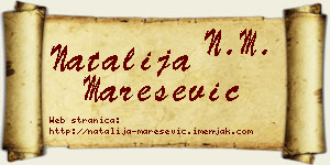 Natalija Marešević vizit kartica